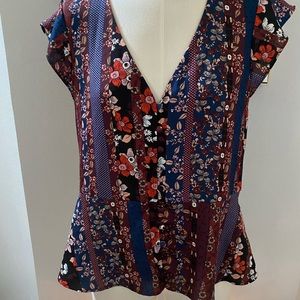 Sanctuary boho patchwork blouse size M